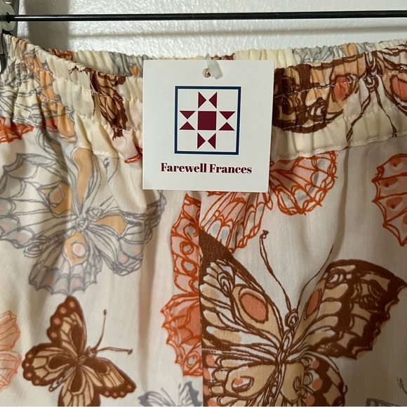 Farewell Frances butterfly print shorts elastic waist size small - Picture 3 of 4